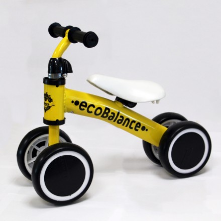 Беговел каталка EcoBalance Baby желтый для детей от 1 года