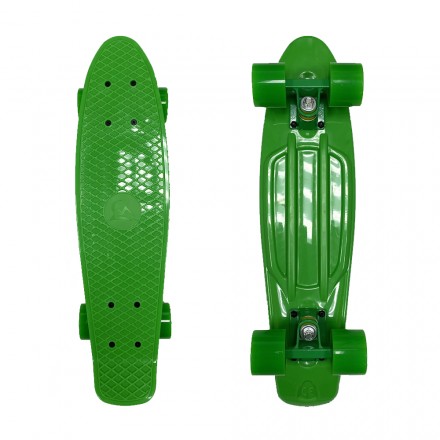 Скейтборд для начинающих EcoBalance Cruiser Board зеленый с зелеными колесами