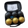Игра Петанк (Боча) черный + золотой Ecobalance - 6 шаров в сумке
