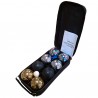 Игра Петанк (Боча) стальной + золотой + черный + радужный - набор из 8 шаров в сумке