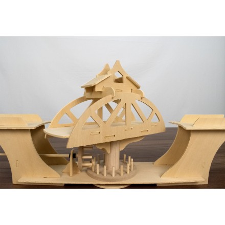 Поворотный мост - деревянная сборная модель игрушка Bridges D-014